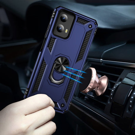 EIDERWOOD Motorola Moto G Play (2024) Håndværkercover m. Magnetisk Kickstand - Blå