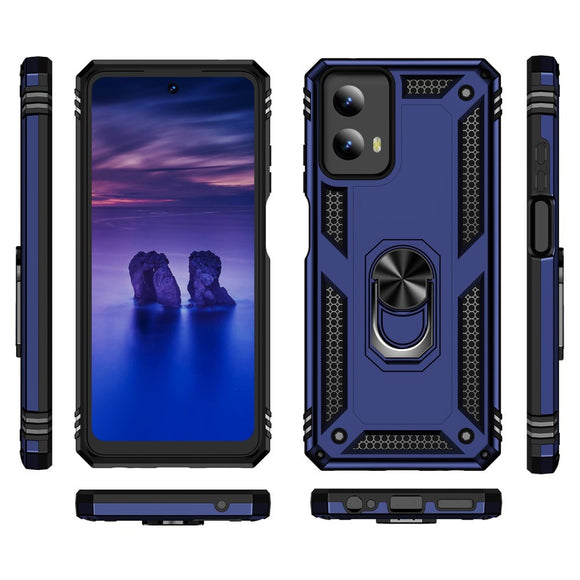 EIDERWOOD Motorola Moto G Play (2024) Håndværkercover m. Magnetisk Kickstand - Blå