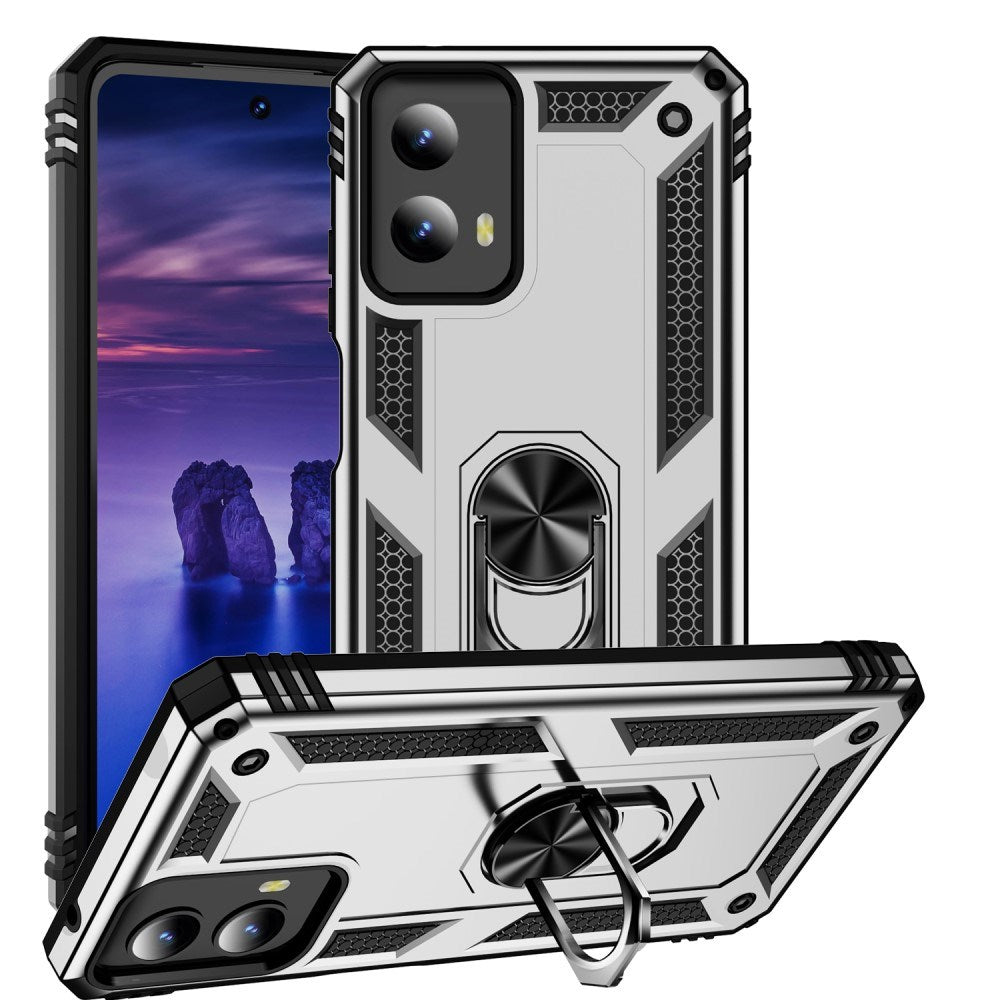 EIDERWOOD Motorola Moto G Play (2024) Håndværkercover m. Magnetisk Kickstand - Sølv