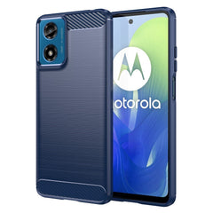 EIDERWOOD Motorola Moto G04 / G24 / G24 Power Brushed Carbon Cover - Blå