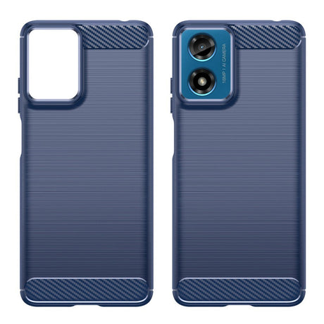 EIDERWOOD Motorola Moto G04 / G24 / G24 Power Brushed Carbon Cover - Blå
