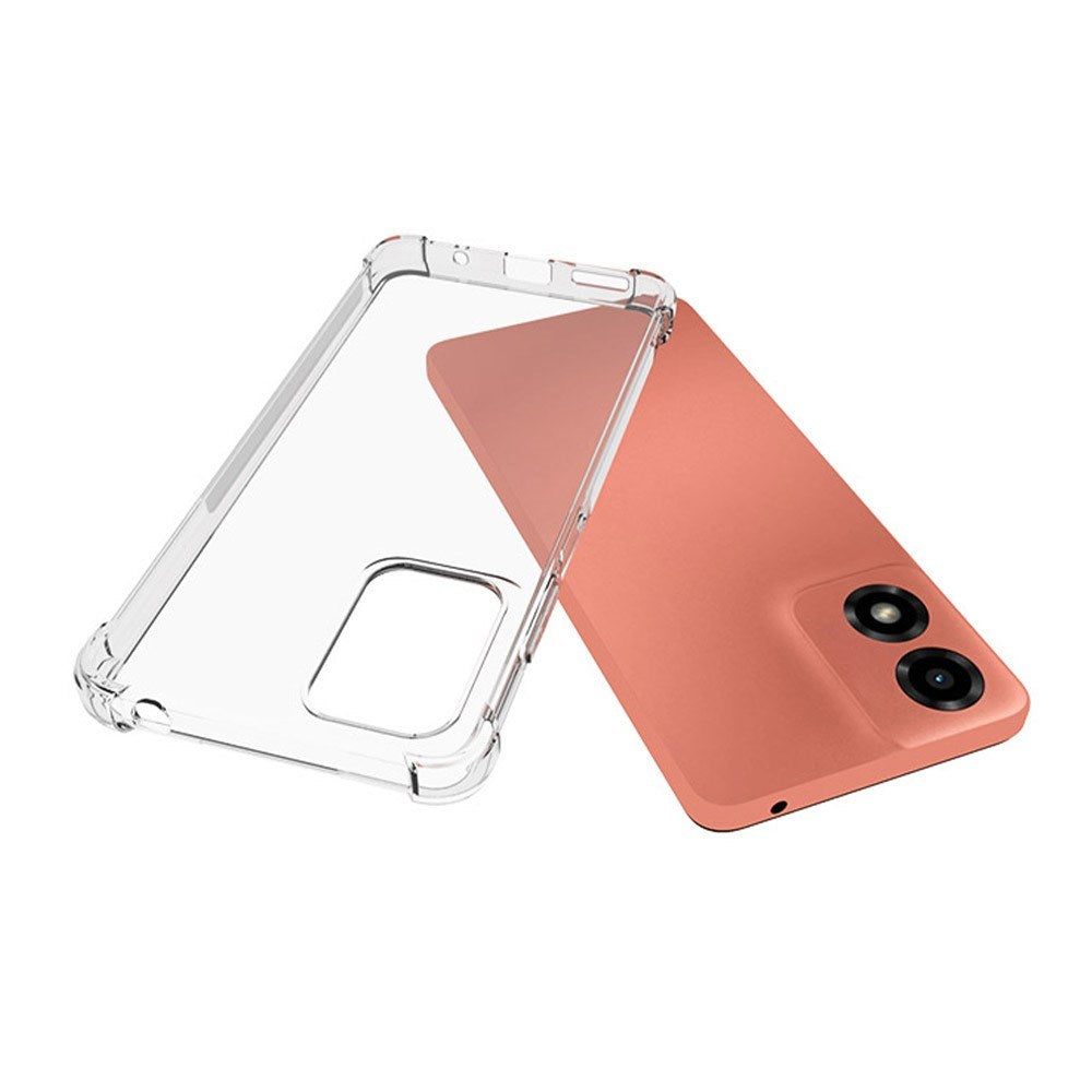 EIDERWOOD Motorola Moto E14 (4G) / G04 (4G) / G04s (4G) / G24 (4G) Fleksibelt Plastik Bagside Cover - Gennemsigtig