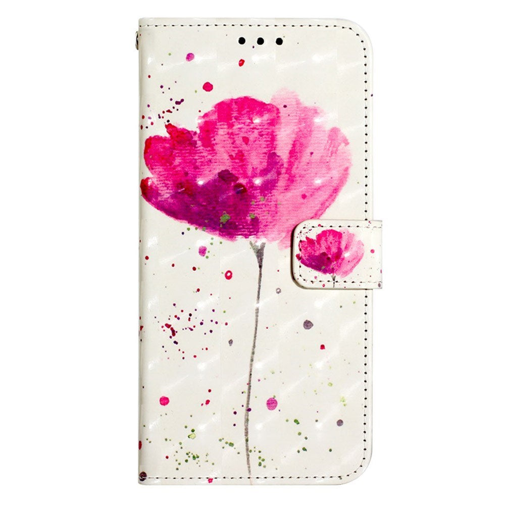 EIDERWOOD Motorola Moto G Play (2024) Læder Flip Cover m. Motiv, Pung & Strop - Blomst