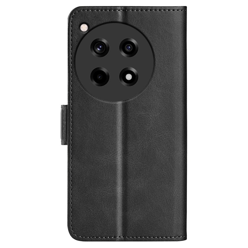 EIDERWOOD OnePlus 12R Blankt Kunstlæder Cover m. Pung & Ståfunktion - Sort