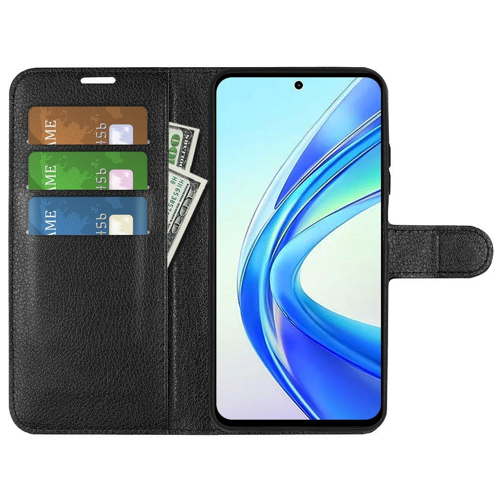 EIDERWOOD Honor X7b / 90 Smart Kunstlæder Flip Cover m. Kortholder & Ståfunktion - Sort