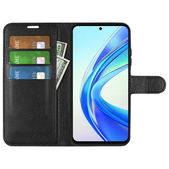 EIDERWOOD Honor X7b / 90 Smart Kunstlæder Flip Cover m. Kortholder & Ståfunktion - Sort