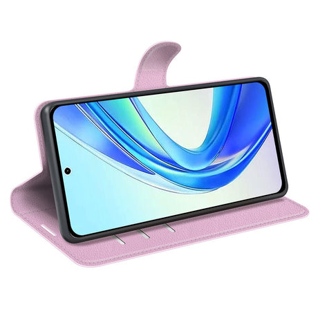 EIDERWOOD Honor X7b / 90 Smart Kunstlæder Flip Cover m. Kortholder & Ståfunktion - Lyserød