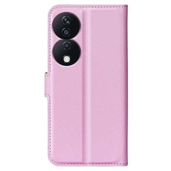 EIDERWOOD Honor X7b / 90 Smart Kunstlæder Flip Cover m. Kortholder & Ståfunktion - Lyserød