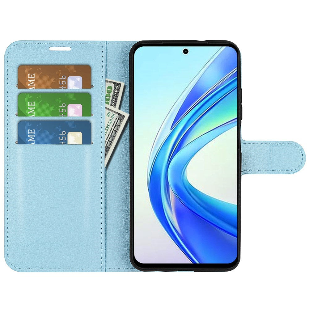 EIDERWOOD Honor X7b / 90 Smart Kunstlæder Flip Cover m. Kortholder & Ståfunktion - Blå