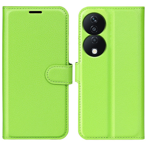 EIDERWOOD Honor X7b / 90 Smart Kunstlæder Flip Cover m. Kortholder & Ståfunktion - Grøn
