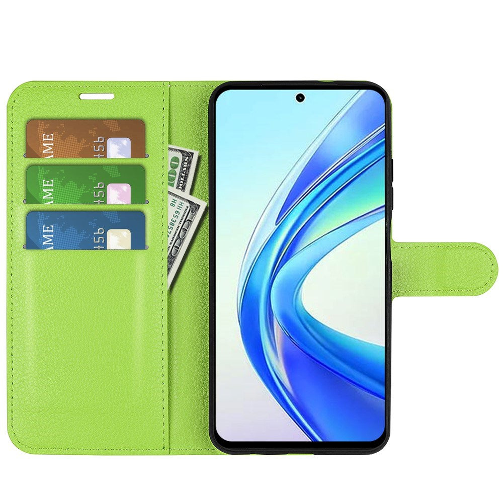 EIDERWOOD Honor X7b / 90 Smart Kunstlæder Flip Cover m. Kortholder & Ståfunktion - Grøn