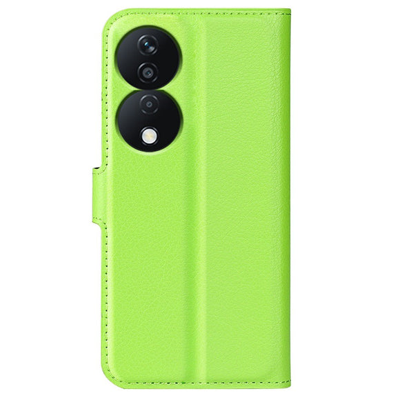 EIDERWOOD Honor X7b / 90 Smart Kunstlæder Flip Cover m. Kortholder & Ståfunktion - Grøn