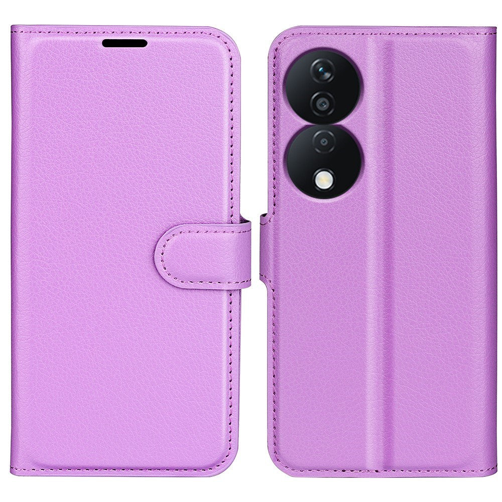 EIDERWOOD Honor X7b / 90 Smart Kunstlæder Flip Cover m. Kortholder & Ståfunktion - Lilla