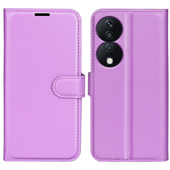 EIDERWOOD Honor X7b / 90 Smart Kunstlæder Flip Cover m. Kortholder & Ståfunktion - Lilla