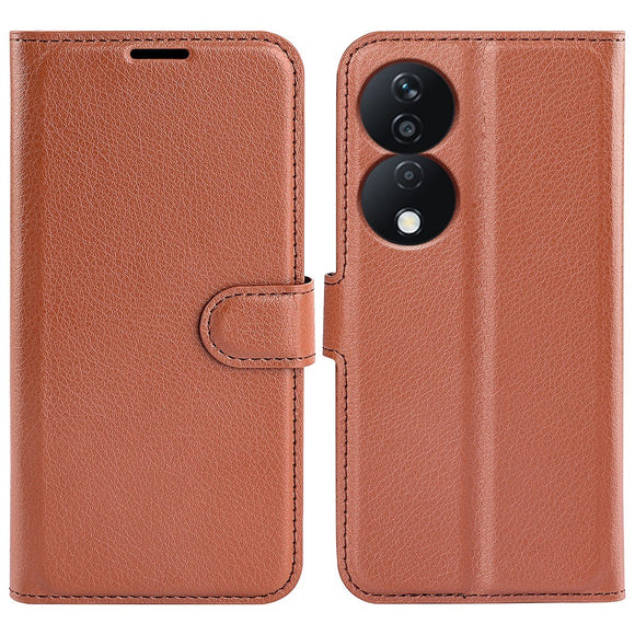 EIDERWOOD Honor X7b / 90 Smart Kunstlæder Flip Cover m. Kortholder & Ståfunktion - Brun