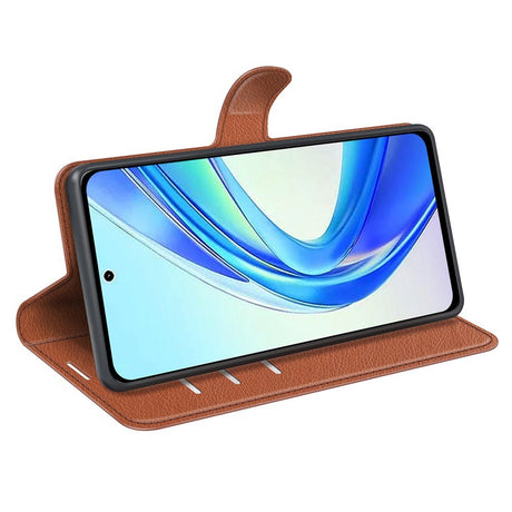 EIDERWOOD Honor X7b / 90 Smart Kunstlæder Flip Cover m. Kortholder & Ståfunktion - Brun