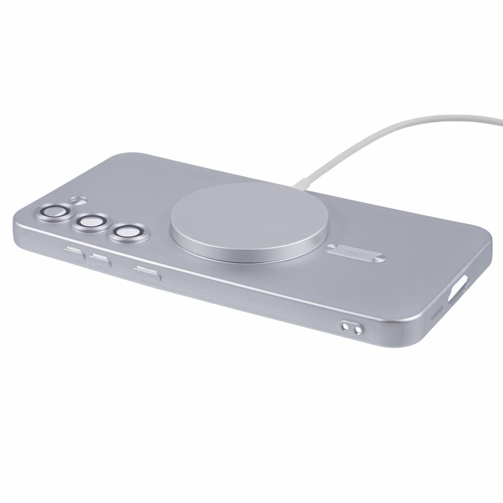 Samsung Galaxy S22+ (Plus) Fleksibelt Plastik Mobilcover - MagSafe Kompatibel - Sølv