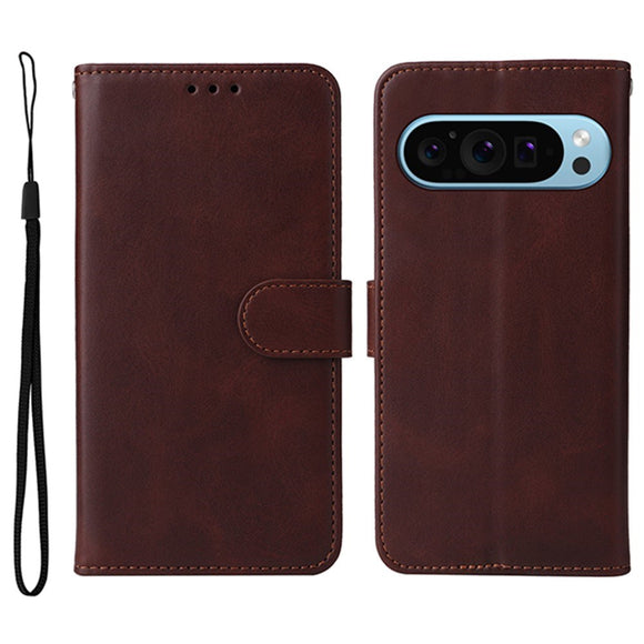 EIDERWOOD Google Pixel 10 / 10 Pro / 9 / 9 Pro Kunstlæder Cover m. Kortholder & Strop - Brun