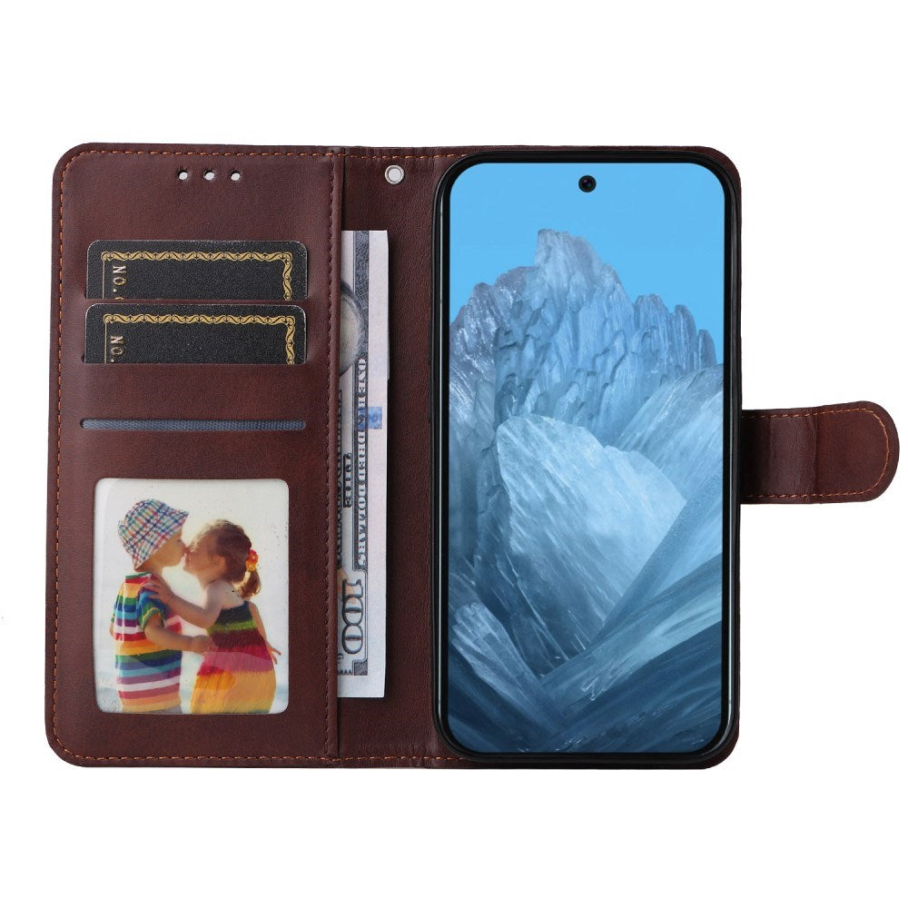 EIDERWOOD Google Pixel 10 / 10 Pro / 9 / 9 Pro Kunstlæder Cover m. Kortholder & Strop - Brun