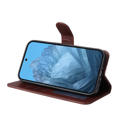 EIDERWOOD Google Pixel 10 / 10 Pro / 9 / 9 Pro Kunstlæder Cover m. Kortholder & Strop - Brun