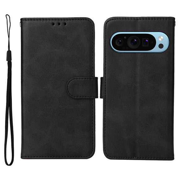 EIDERWOOD Google Pixel 10 / 10 Pro / 9 / 9 Pro Kunstlæder Cover m. Kortholder & Strop - Sort
