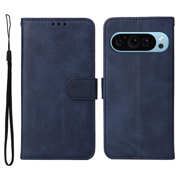 EIDERWOOD Google Pixel 10 / 10 Pro / 9 / 9 Pro Kunstlæder Cover m. Kortholder & Strop - Blå