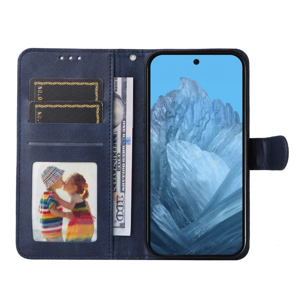 EIDERWOOD Google Pixel 10 / 10 Pro / 9 / 9 Pro Kunstlæder Cover m. Kortholder & Strop - Blå