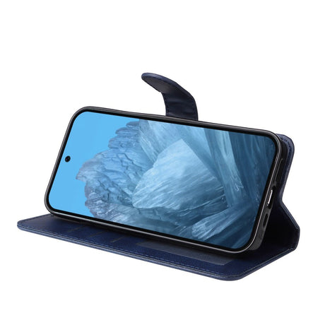 EIDERWOOD Google Pixel 10 / 10 Pro / 9 / 9 Pro Kunstlæder Cover m. Kortholder & Strop - Blå