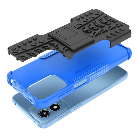 EIDERWOOD Motorola Moto G Play (2024) Hybrid Håndværker Cover m. Kickstand - Sort / Blå