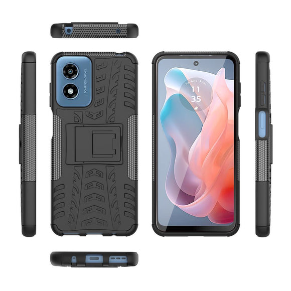 EIDERWOOD Motorola Moto G Play (2024) Hybrid Håndværker Cover m. Kickstand - Sort