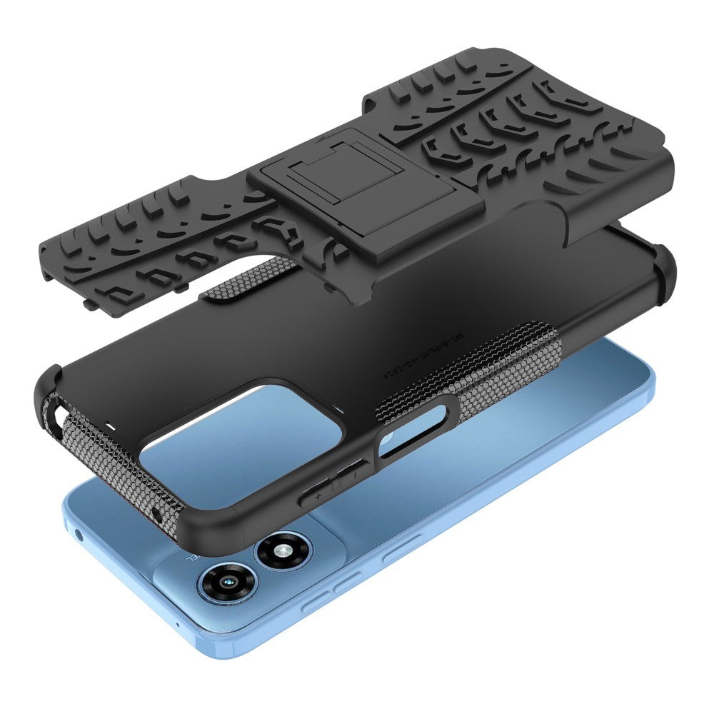 EIDERWOOD Motorola Moto G Play (2024) Hybrid Håndværker Cover m. Kickstand - Sort