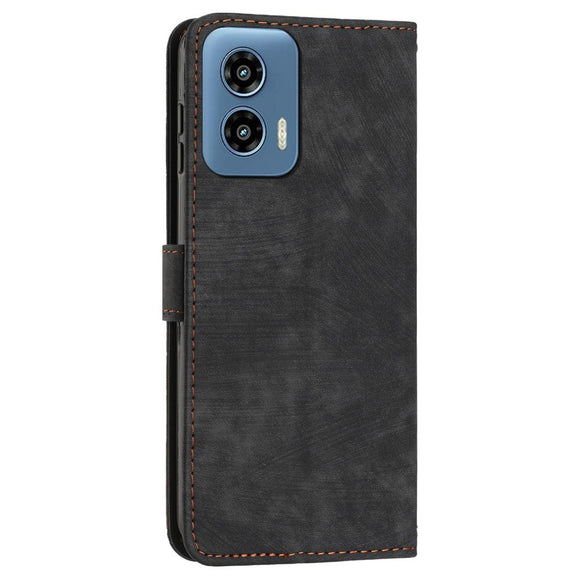 EIDERWOOD Motorola Moto G Play 5G (2024) Læder Cover m. Pung og Strop - Sort