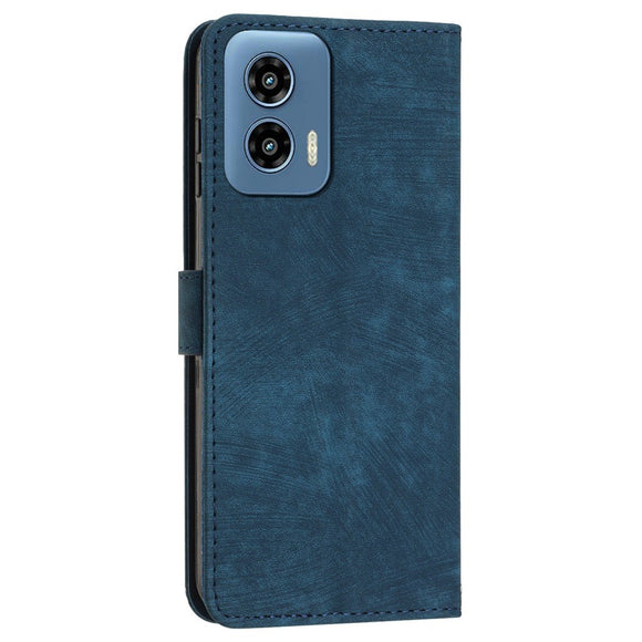 EIDERWOOD Motorola Moto G Play 5G (2024) Læder Cover m. Pung og Strop - Blå