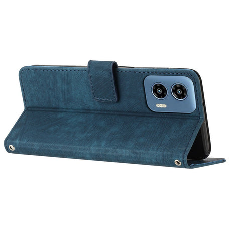 EIDERWOOD Motorola Moto G Play 5G (2024) Læder Cover m. Pung og Strop - Blå