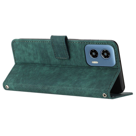 EIDERWOOD Motorola Moto G Play 5G (2024) Læder Cover m. Pung og Strop - Grøn