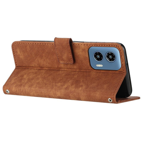 EIDERWOOD Motorola Moto G Play 5G (2024) Læder Cover m. Pung og Strop - Brun