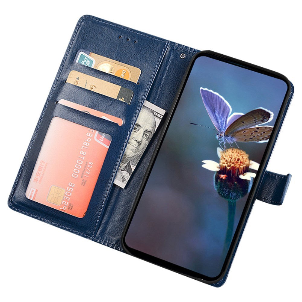 EIDERWOOD Xiaomi 14 Ultra Blankt Læder Cover m. Pung & Ståfunktion - Blå