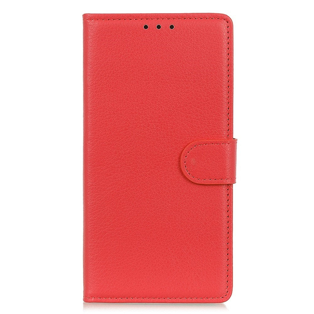 EIDERWOOD Motorola Moto E14 4G / G04 4G / G04s 4G / G24 4G Litchi Tekstur Stående Telefon Cover - Rød