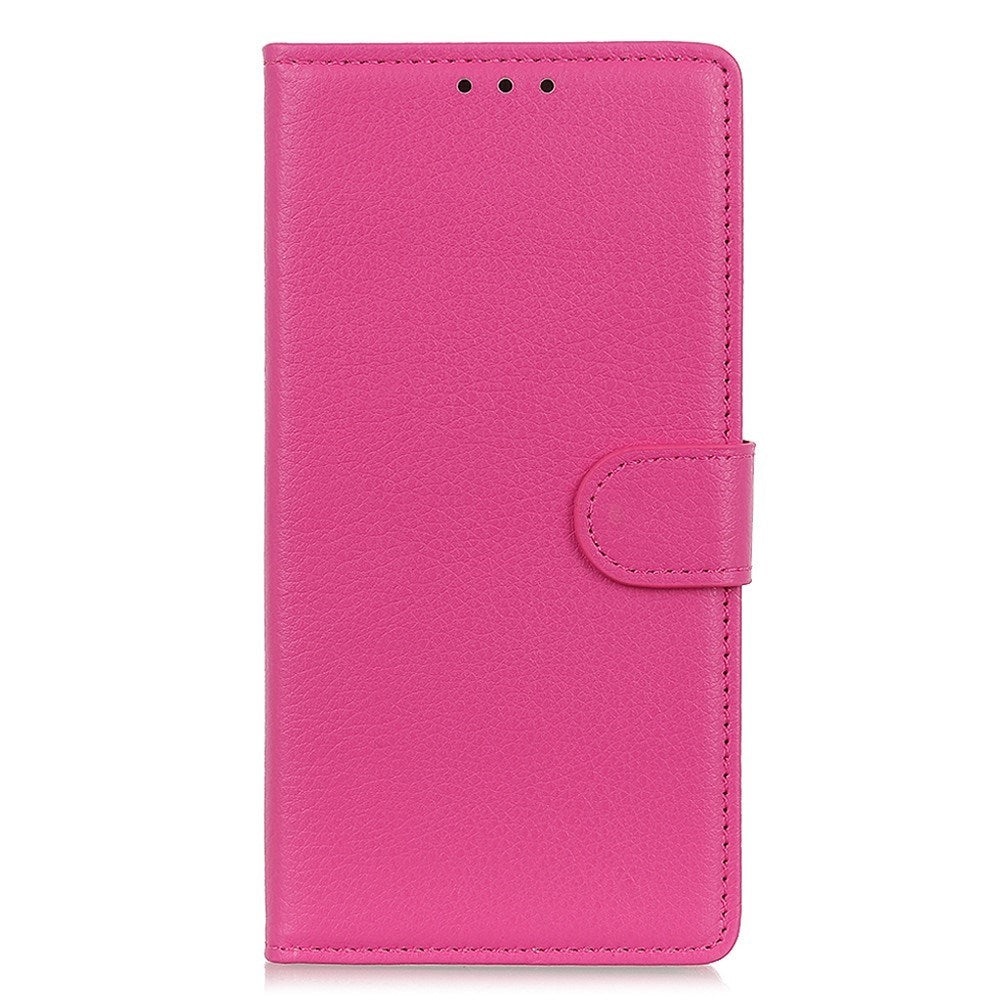EIDERWOOD Motorola Moto E14 4G / G04 4G / G04s 4G / G24 4G Litchi Tekstur Stående Telefon Cover - Pink