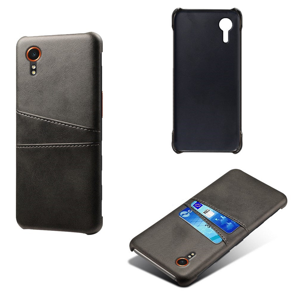 EIDERWOOD Samsung Galaxy Xcover 7 Kunstlæder Cover m. Indbygget Kortholder - Sort