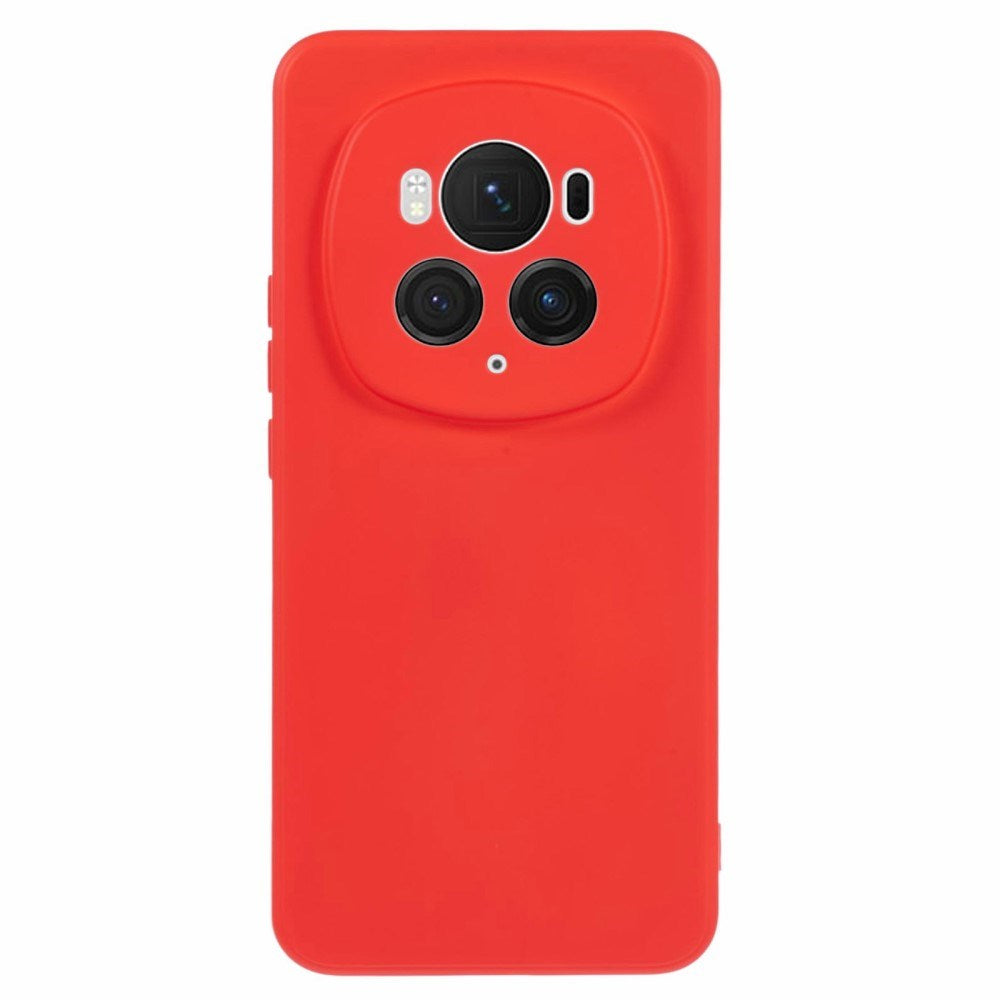 EIDERWOOD Honor Magic6 Pro 5G Case – Fleksibelt Plast Cover med Fiberforing og Præcis Kameraudskæring - Rød