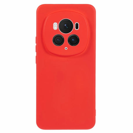 EIDERWOOD Honor Magic6 Pro 5G Case – Fleksibelt Plast Cover med Fiberforing og Præcis Kameraudskæring - Rød