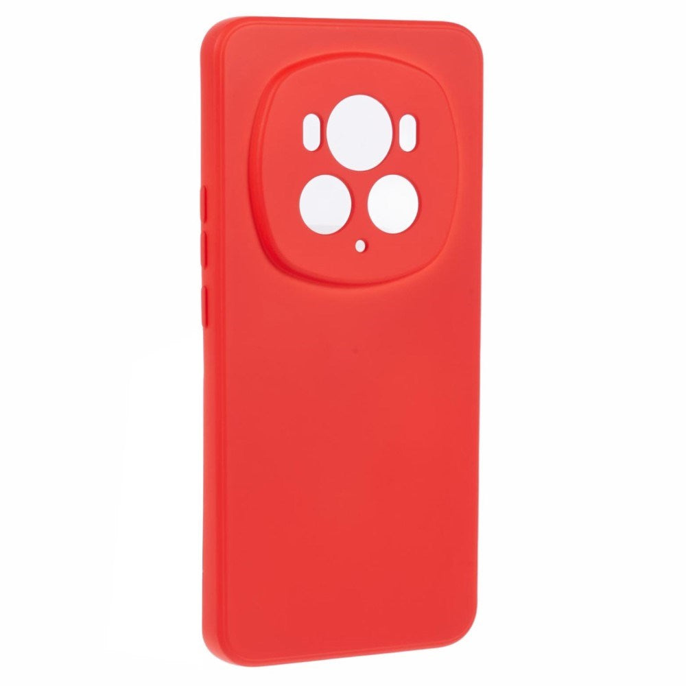 EIDERWOOD Honor Magic6 Pro 5G Case – Fleksibelt Plast Cover med Fiberforing og Præcis Kameraudskæring - Rød