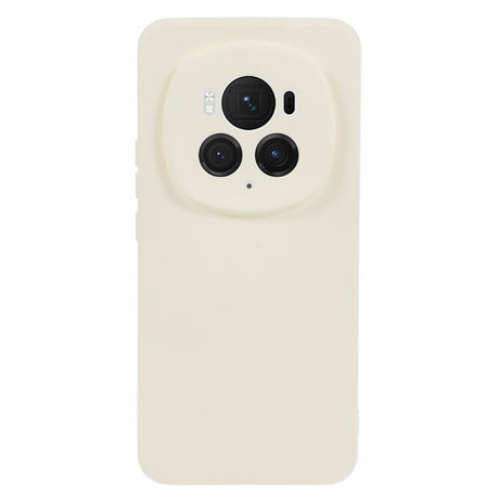 EIDERWOOD Honor Magic6 Pro 5G Case – Fleksibelt Plast Cover med Fiberforing og Præcis Kameraudskæring - Hvid