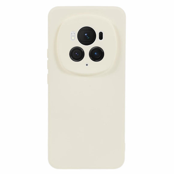 EIDERWOOD Honor Magic6 Pro 5G Case – Fleksibelt Plast Cover med Fiberforing og Præcis Kameraudskæring - Hvid