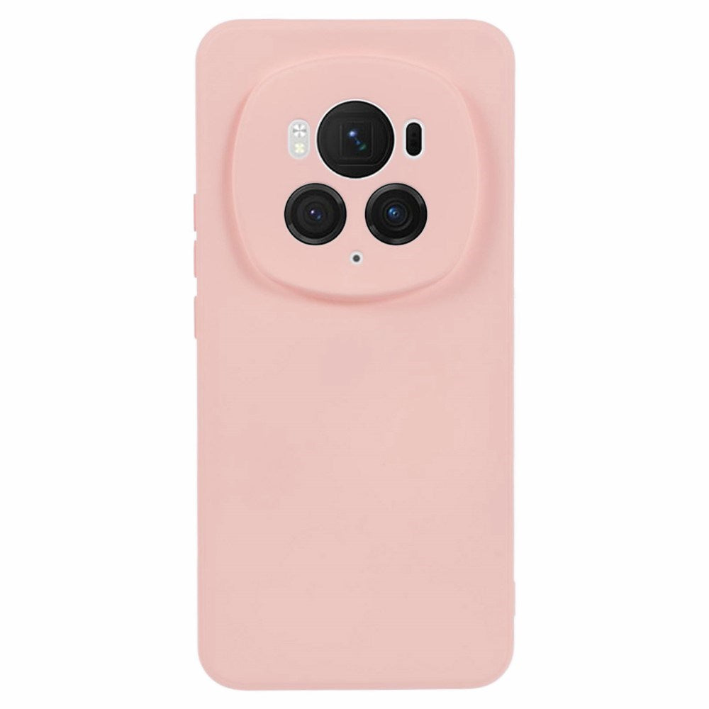 EIDERWOOD Honor Magic6 Pro 5G Case – Fleksibelt Plast Cover med Fiberforing og Præcis Kameraudskæring - Lyserød