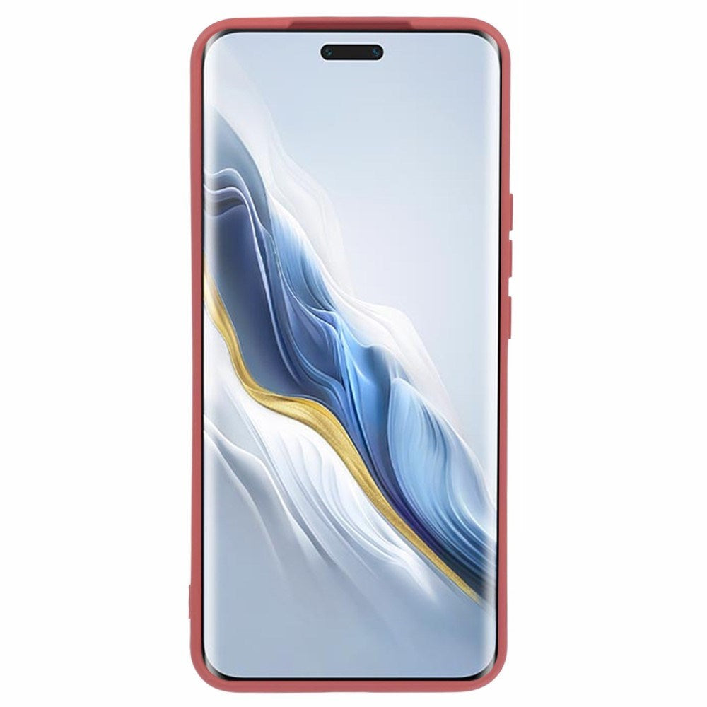EIDERWOOD Honor Magic6 Pro 5G Case – Fleksibelt Plast Cover med Fiberforing og Præcis Kameraudskæring - Mørkerød