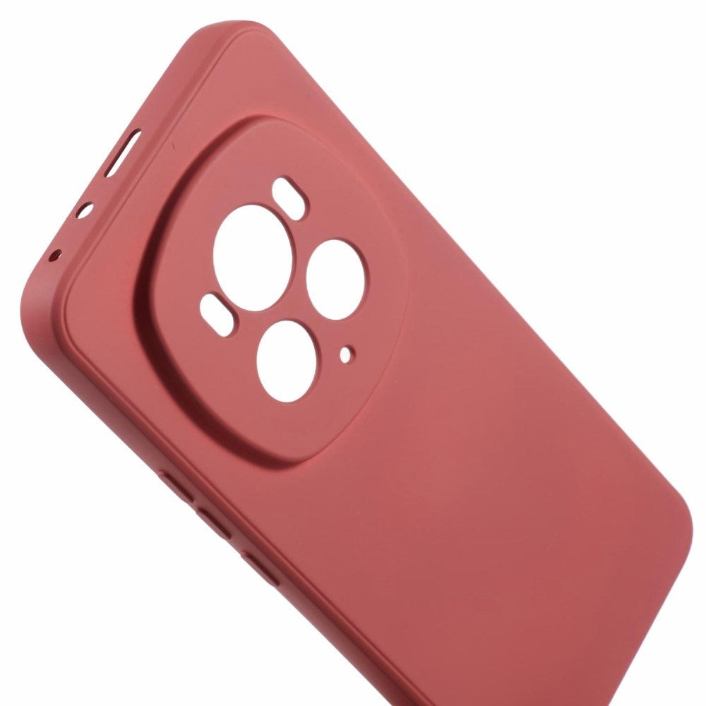 EIDERWOOD Honor Magic6 Pro 5G Case – Fleksibelt Plast Cover med Fiberforing og Præcis Kameraudskæring - Mørkerød