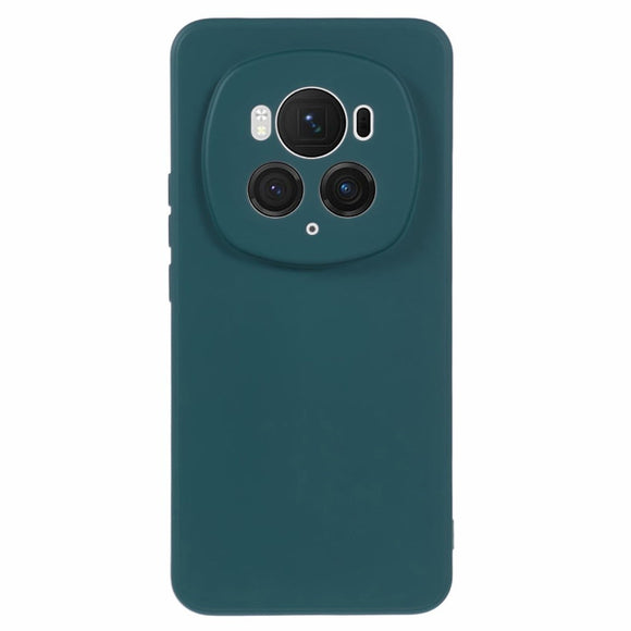 EIDERWOOD Honor Magic6 Pro 5G Case – Fleksibelt Plast Cover med Fiberforing og Præcis Kameraudskæring - Mørkegrøn