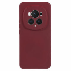 EIDERWOOD Honor Magic6 Pro 5G Case – Fleksibelt Plast Cover med Fiberforing og Præcis Kameraudskæring - Vinrød